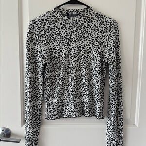 Bershka Black and White Polka Dot Sweater